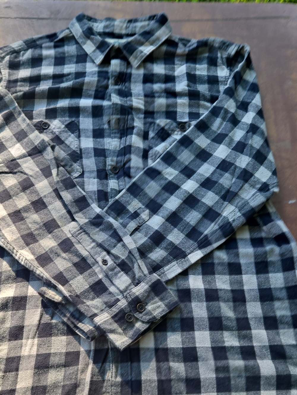 urban pipeline Black and White Buffalo Plaid Flannel